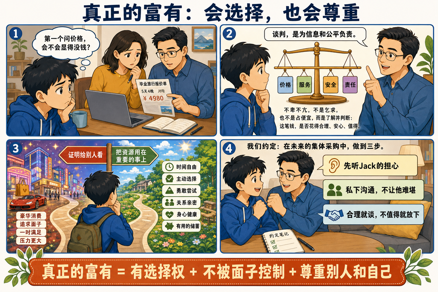 真正的富有：会选择，也会尊重
